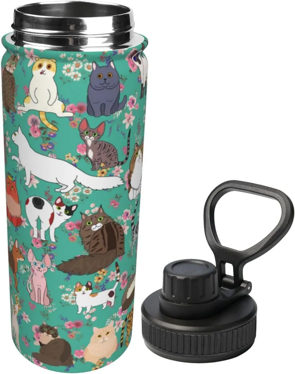 Cat Gifts Thermos Cat Water Bottle 18 Oz Stainless Steel Stainless Steel Vacuum Insulated Bottle Leak Proof Cup For Hot Or Cold Drinks