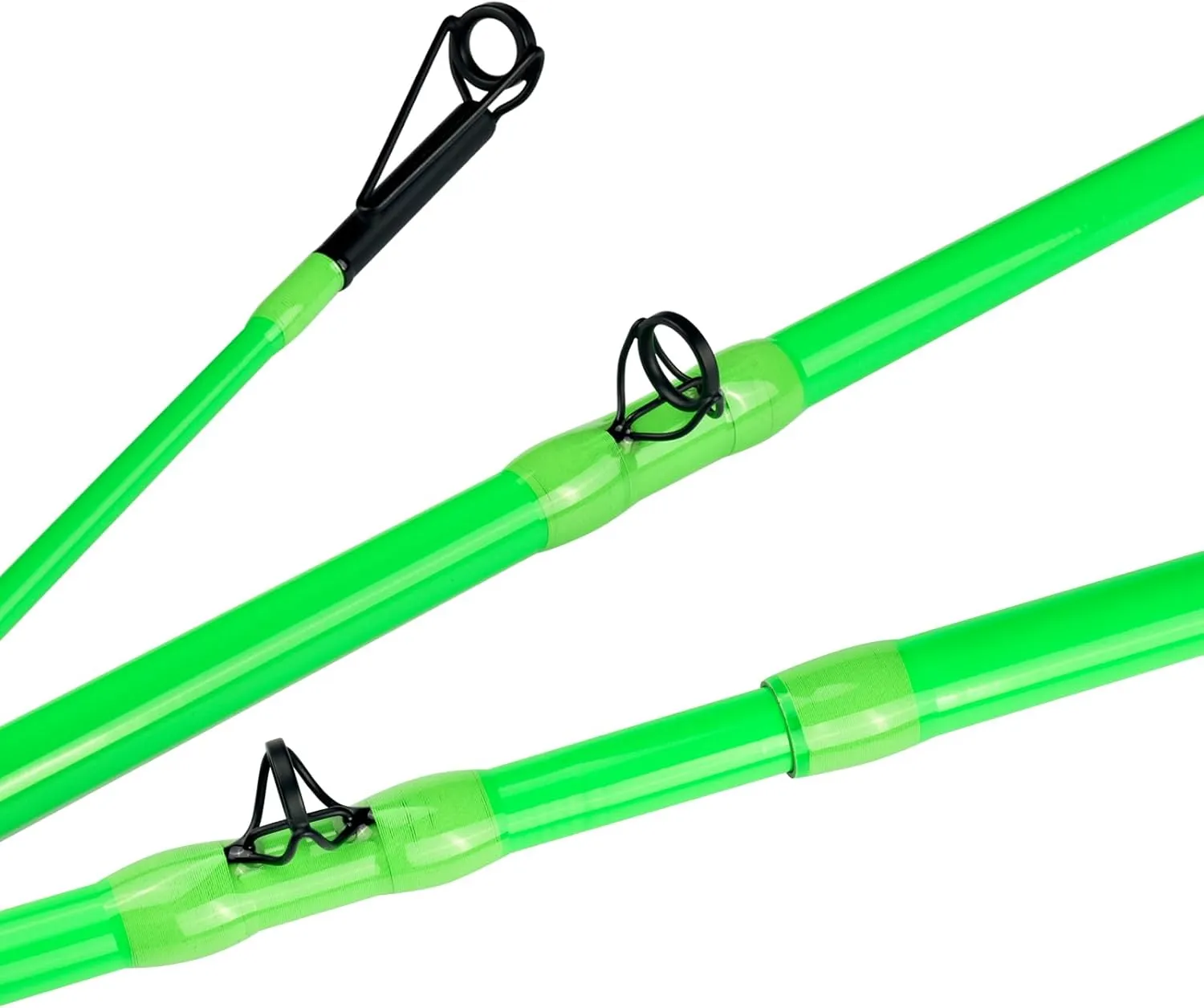 Catfish Fishing Rod 8’Glow in The Dark Catfishing Rods 2 Piece Catfish Pole with S-Glass and Carbon Graphite Super Grip Medium Heavy Catfishing Rods