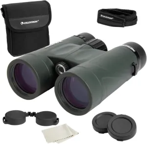 Celestron 71332 Nature DX 8x42mm Binoculars with Multi-Coated Lens, BaK-4 Prism Glass and Carry Case, Green