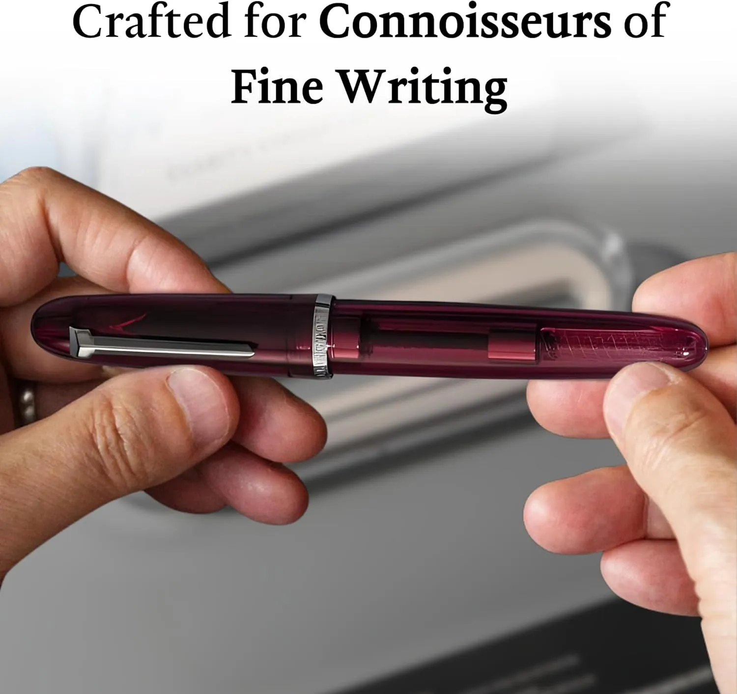 Clarity Transparent Fountain Pen Set – Available in 3 Nib Sizes and 4 Colors, Includes Ink Converter, Elegant Gift Box, – Premium Quality Writing Instrument, 1 Year International Warranty