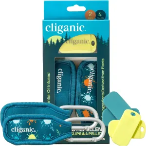 Cliganic Mosquito Repellent Pack (2 Clips   4 Refill Pellets) - Natural DEET-Free, Essential Oil Infused