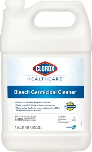 Clorox Healthcare Bleach Germicidal Cleaner Refill, 128 FL Oz (Package May Vary)