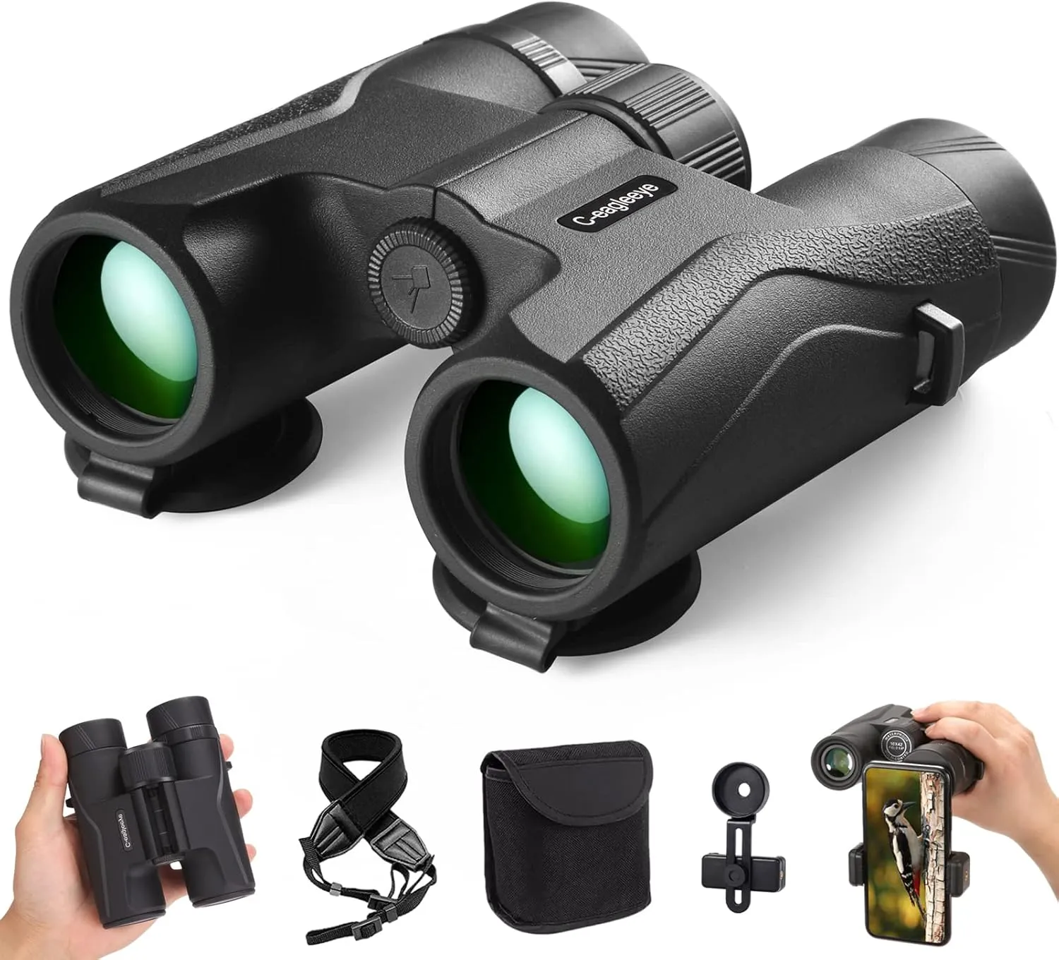 Compact Binoculars for Adult & Kids,Lightweight High-Powered 12x32 Binoculars for Bird Watching,Travel, and Adventure,Crystal Clear Optics,IPX7 Waterproof,Easy to Carry, Ideal for Outdoor Adventures