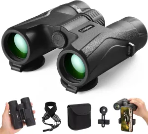 Compact Binoculars for Adult & Kids,Lightweight High-Powered 12x32 Binoculars for Bird Watching,Travel, and Adventure,Crystal Clear Optics,IPX7 Waterproof,Easy to Carry, Ideal for Outdoor Adventures