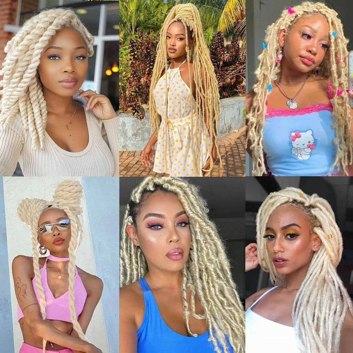 COOKOO 16 Inch 8 packs Springy Afro Twist Hair Pre-Fluffed Spring Twist Hair Kinky Marley Twist Braiding Hair for Soft Butterfly Locs Crochet Hair Synthetic Hair Extensions for Women(16 Inch, 613#)