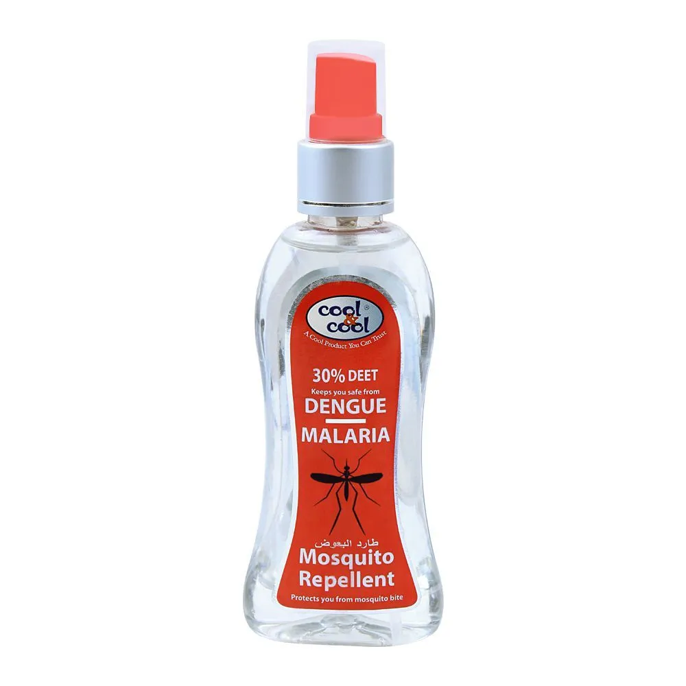 Cool & Cool 30% DEET Mosquito Repellent Spray, Protection Against Dengue & Malaria, 85ml