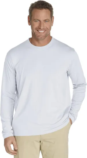 Coolibar UPF 50  Men's Long Sleeve T-shirt - Sun Protective,Small,White