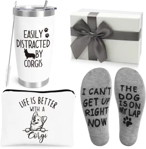 Corgi Gifts For Corgi Lovers,Birthday Gifts for Best Friend Sister,Animal Lovers Gifts with 20 OZ Wine Tumble,Dog Mom Gifts Who Loves Corgis,Dog Lover Funny Gag Gifts for New Puppy Baby Owners