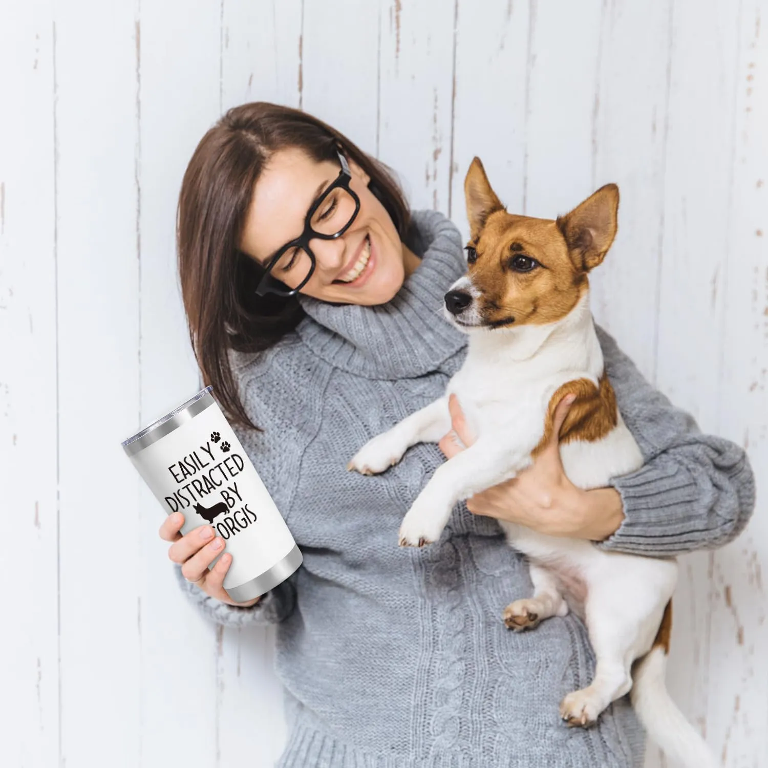 Corgi Gifts For Corgi Lovers,Birthday Gifts for Best Friend Sister,Animal Lovers Gifts with 20 OZ Wine Tumble,Dog Mom Gifts Who Loves Corgis,Dog Lover Funny Gag Gifts for New Puppy Baby Owners