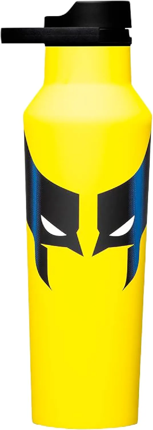 Corkcicle x Marvel Wolverine Insulated Canteen, 20 oz – Water Bottle Keeps Drinks Cold 25hrs, Hot 12hrs – Cupholder Friendly Tumbler with Screw-On Cap