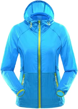Couples Solid Breathable Anti-UV Quick Dry Coat Outdoor Climbing Skin Coat Hooded Suit
