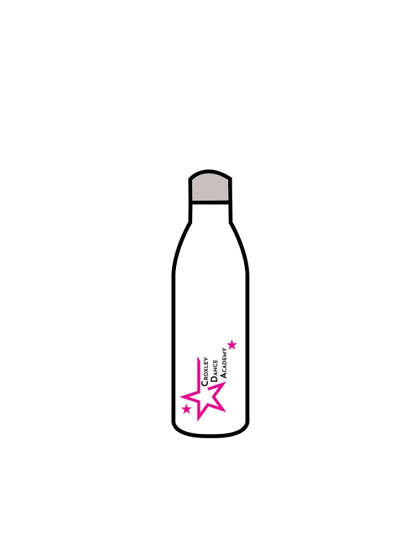 CROXLEY DANCE ACADEMY - WATER BOTTLE WHITE (IN-STOCK)