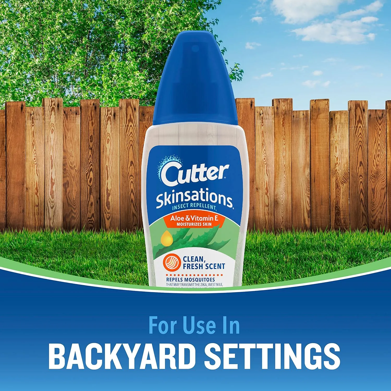 Cutter Skinsations Insect Repellent, Repels Mosquitos, Ticks, Gnats, Fleas, 7% DEET, 2 pack, 6 fl Ounce (Pump Spray)