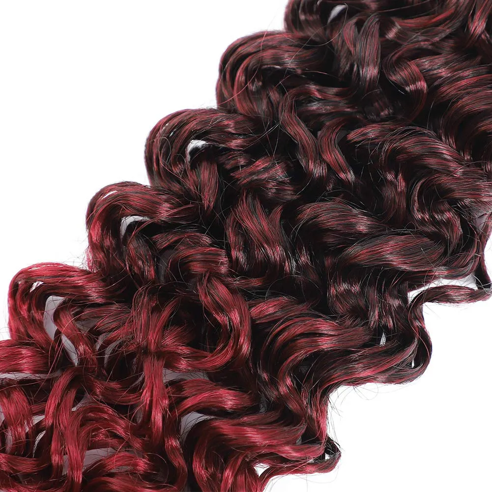 Dansama GoGo Curl Crochet Hair, Ocean Wave Water Wave Synthetic Braiding Hair Extensions for Black Women (14 inch (Pack of 6), T1B/BUG)