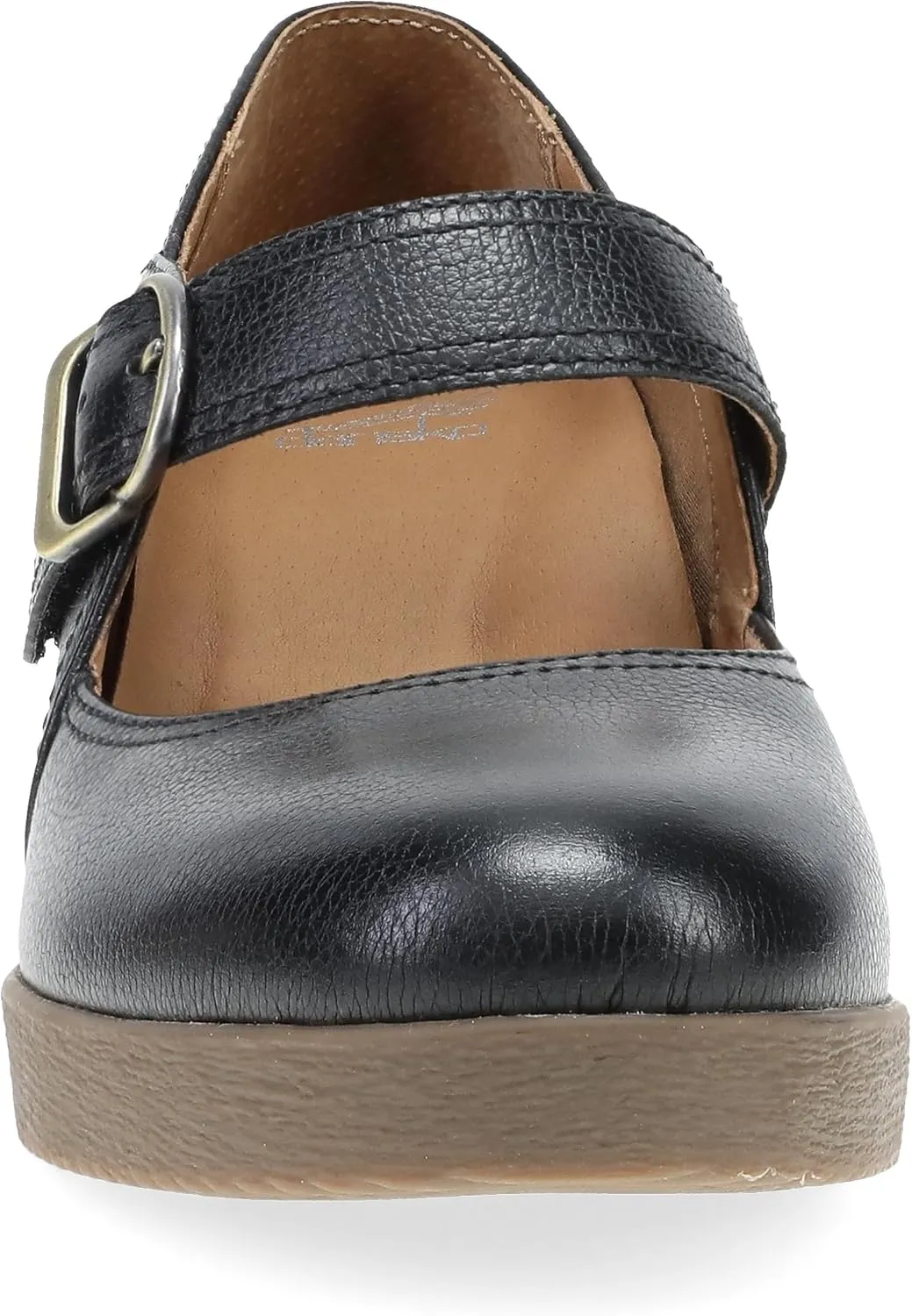 Dansko Sandy Wedge Mary Jane for Women - Durable Waterproof Leathers and Leather-Stacked Heel - Adjustable Hook & Loop Strap with Buckle Detail