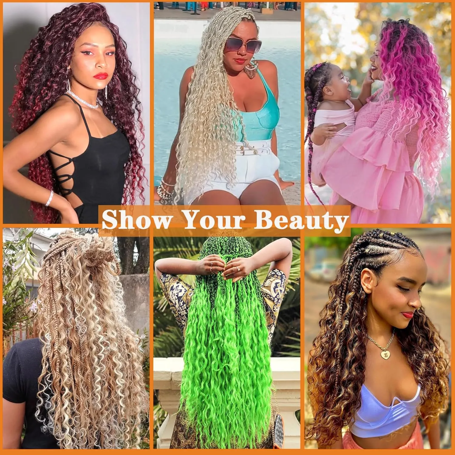 Deep Wave Crochet Hair 18 Inch 27 Color Ocean Wavy Crochet Braids Soft Curly Deep Twist Crochet Braiding Hair Extensionst for Women (18 Inch(Pack of 3), 27#)