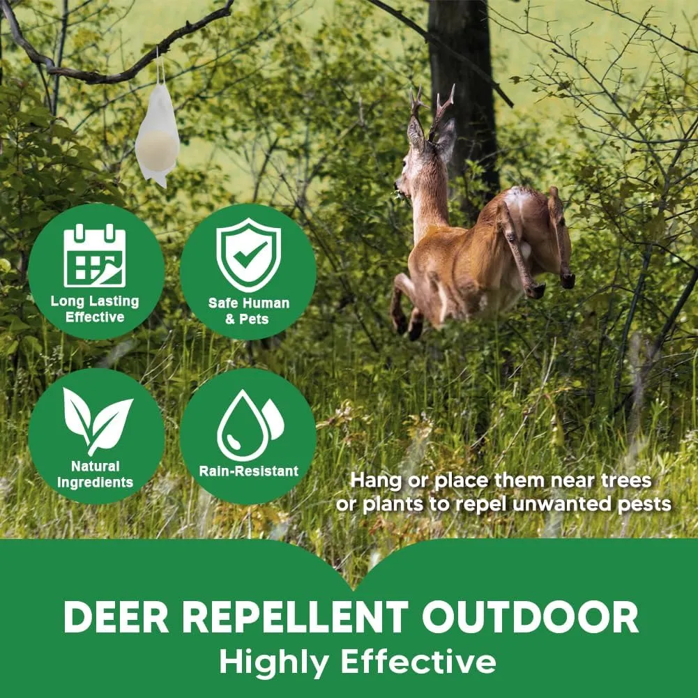 Deer Repellent for Plants, Rabbits Repellent Outdoor, Deer and Rabbit Repellents, Deer Deterrent for Garden, Keep Deer Away from Plants, Deer Repellent Outdoor, Rabbit Deterrent for Garden-8P