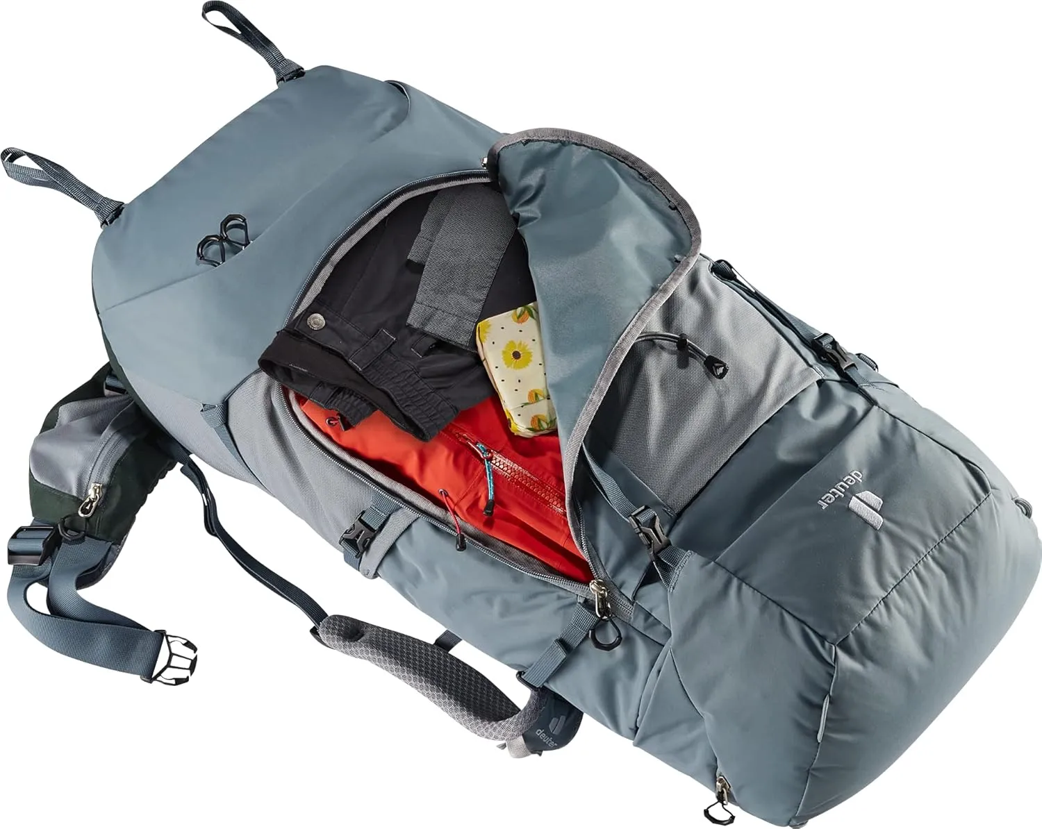 Deuter Women's Aircontact Core 60 10L SL Hiking Backpack - Shale-Ivy