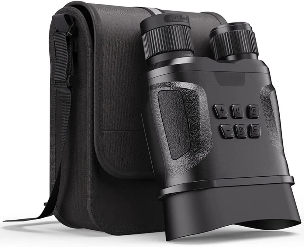 Digital Night Vision Binocular, 1312FT/400M Viewing Range, 8X Digital & 2X Optical Zoom, for Complete Darkness Military, Security, Hunting