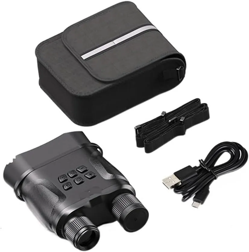 Digital Night Vision Binoculars Outdoor Full HD Infrared 1080P Hunting Night Vision Goggles for Camping Travel Tourism, With Tf Card