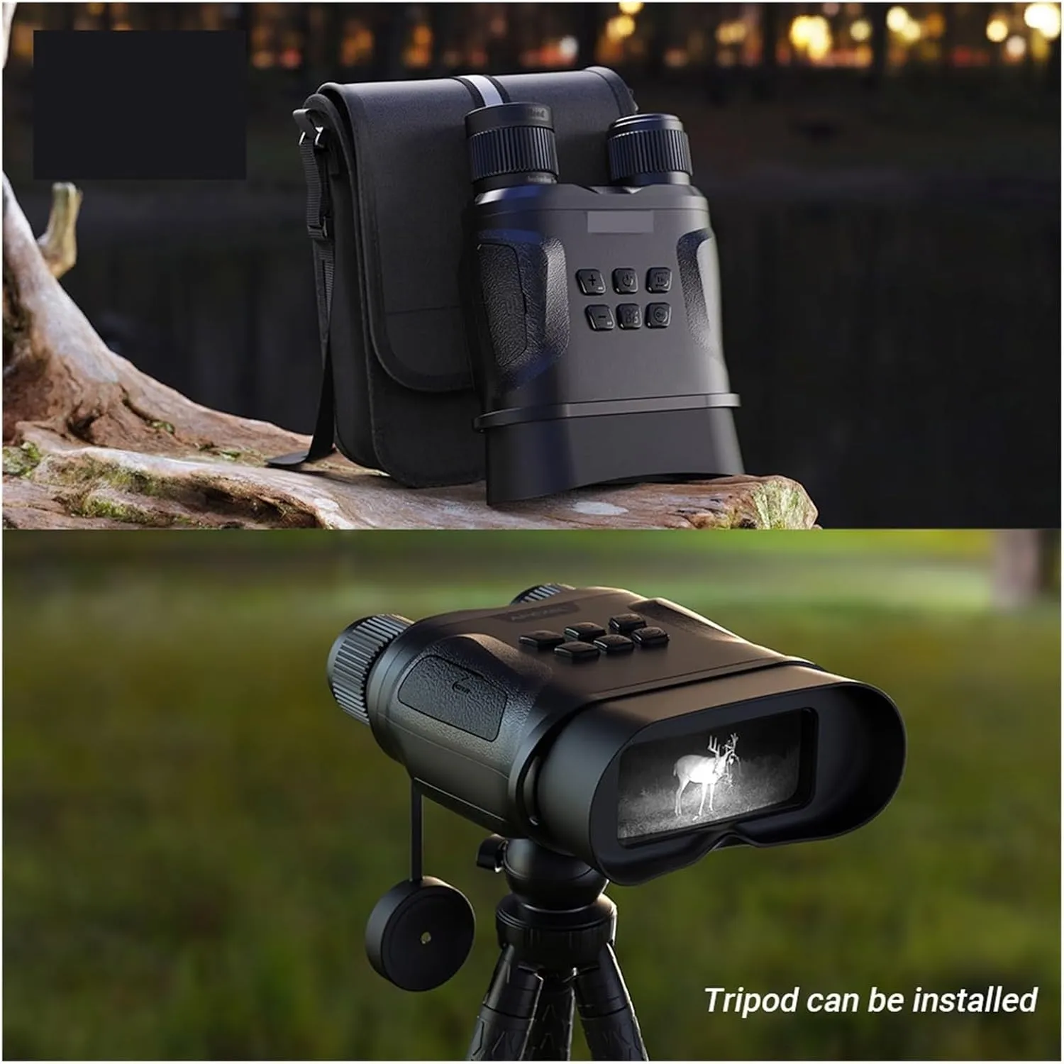 Digital Night Vision Binoculars Outdoor Full HD Infrared 1080P Hunting Night Vision Goggles for Camping Travel Tourism, With Tf Card