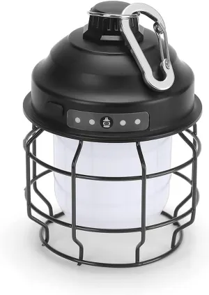 doorslay Vintage Lantern Portable Camping Lamp Tent Light Outdoor Camping Light Three Level Brightness Adjustable IPX4 Waterproof for Outdoor Travel Barbecue Camping with Hook