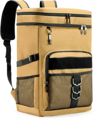 Double Sections Backpack Cooler Insulated Leak Proof Cooler Bag for Men Women,Tactical Large Capacity Cooler Bag, Lunch Backpack Bag for Beach Hiking Camping Picnics Work