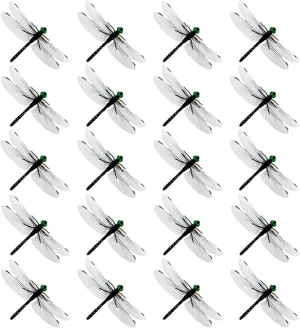 Dragonfly Clip Bug Repellent, Dragon Fly Clips for Bugs Repellent, Realistic 3D Artificial Dragonfly Hat Clip on for Outdoor Decor, Fly Repelling Companion for Garden Camping Yard(20PCS Polka Dot Styl