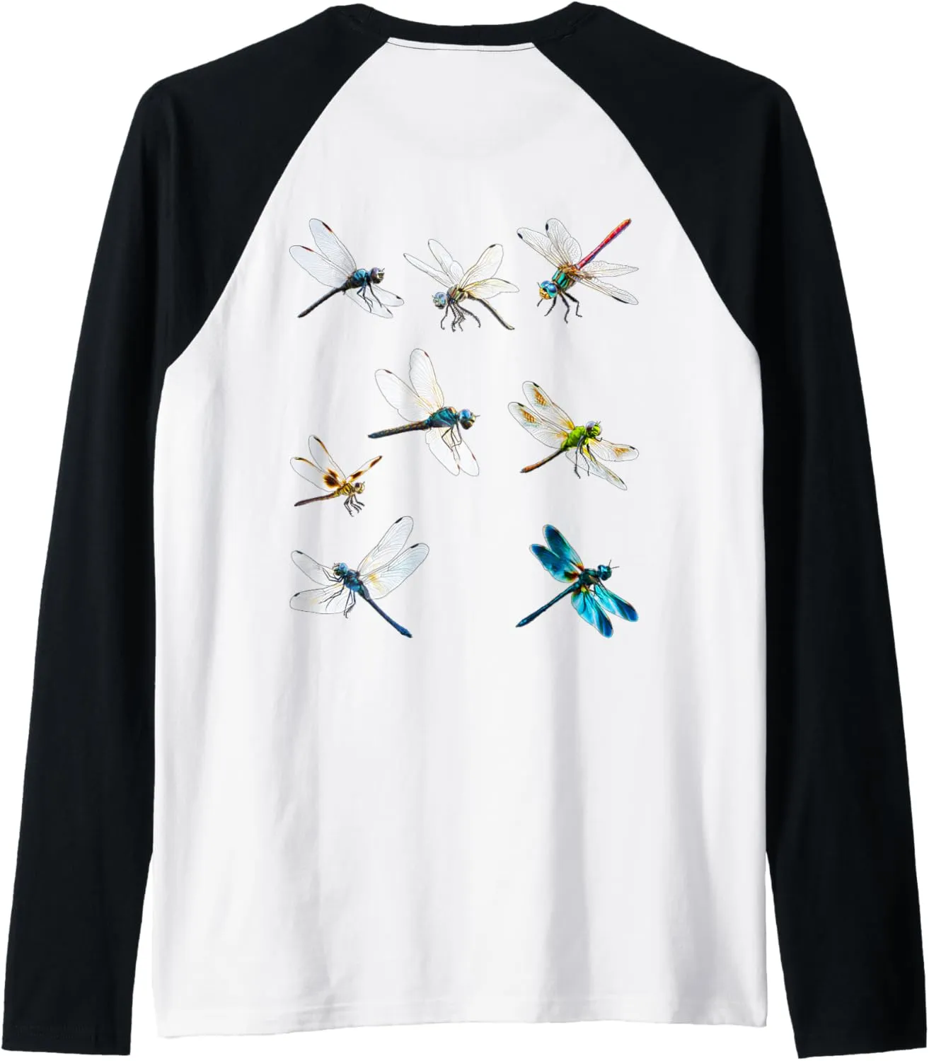 Dragonfly Dragonflies Natural Mosquito Repellent biting bugs Raglan Baseball Tee