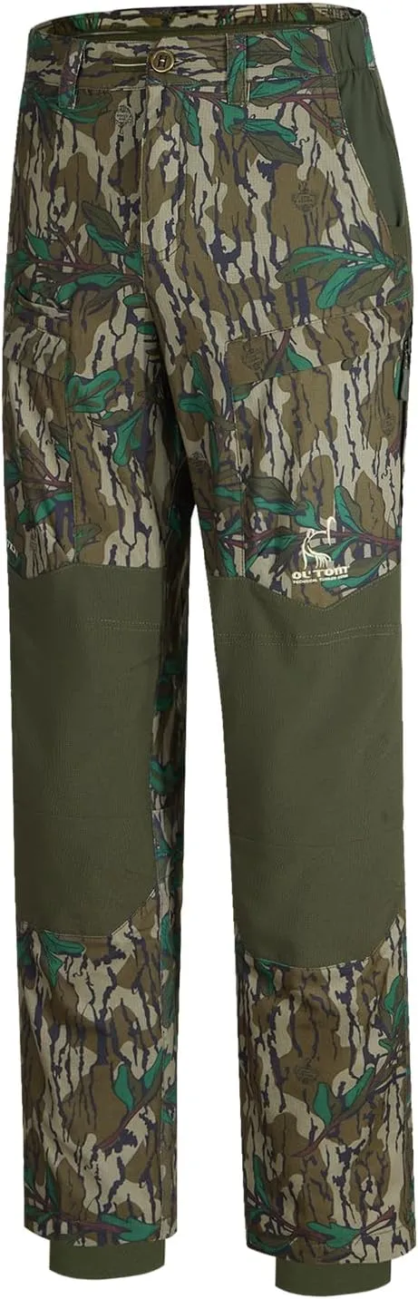 Drake Waterfowl Men's Early Bird Durable Breathable Stretch Quiet Water-Repellent Outdoor Hunting Pants, Knee Pad Included
