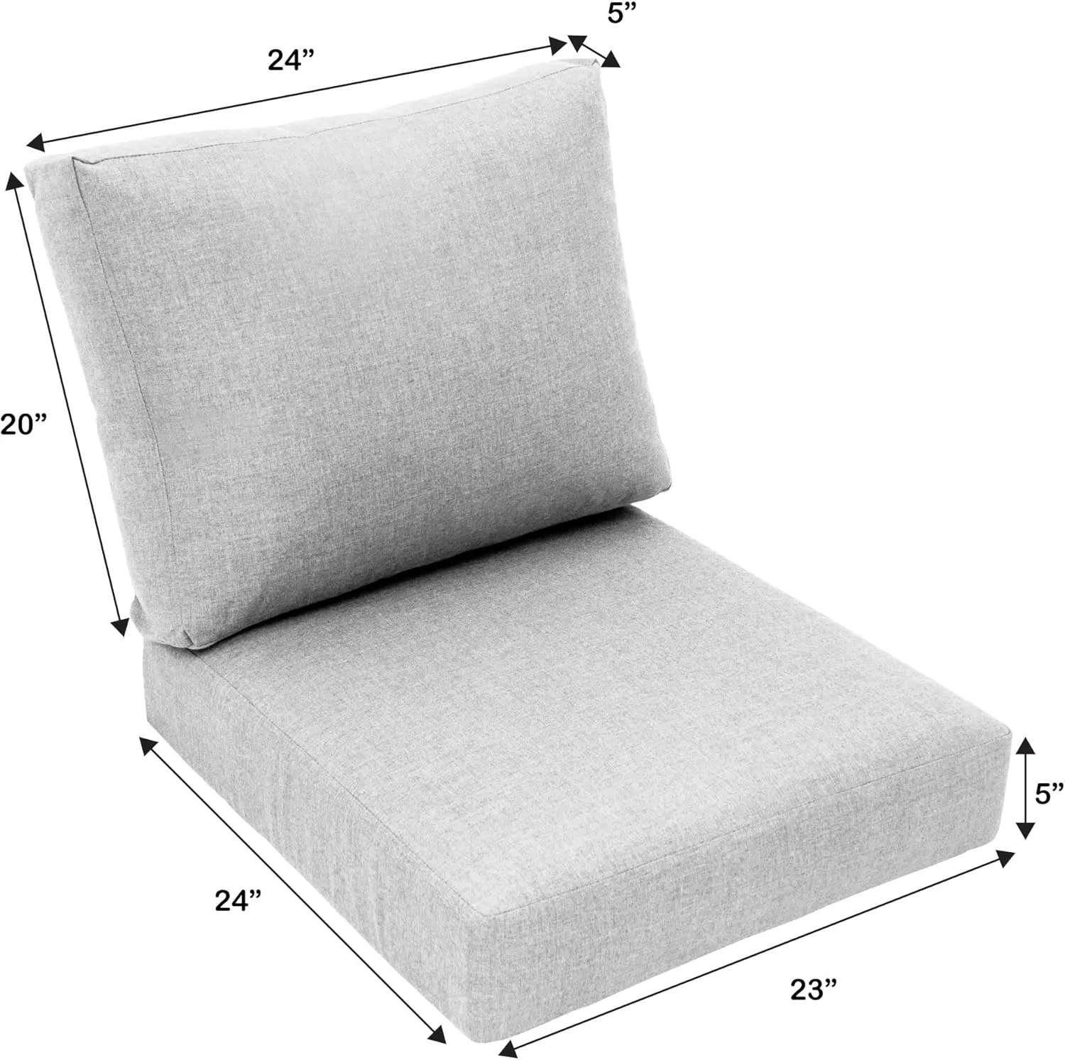 Eddie Bauer Cushion, 23" X 24" X 5", Canvas Natural