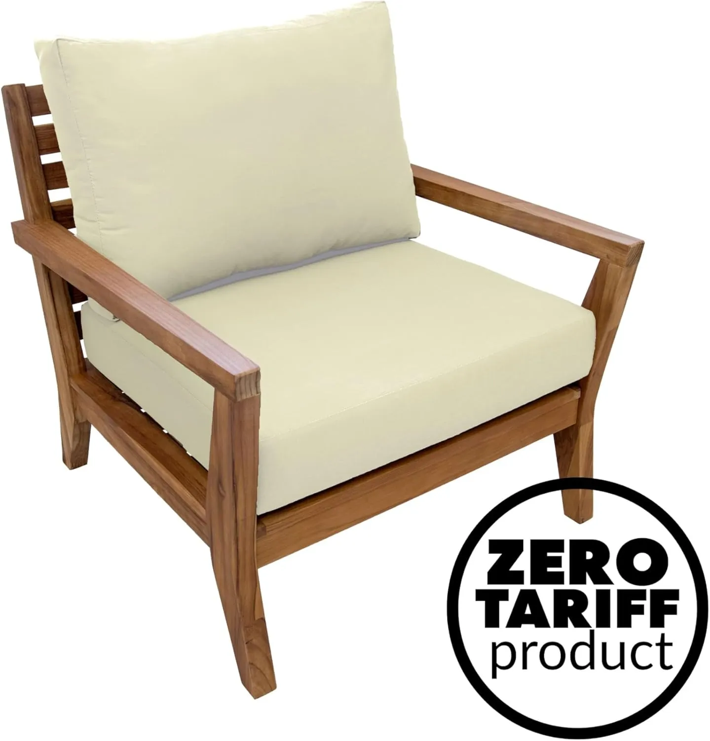 Eddie Bauer Cushion, 23" X 24" X 5", Canvas Natural