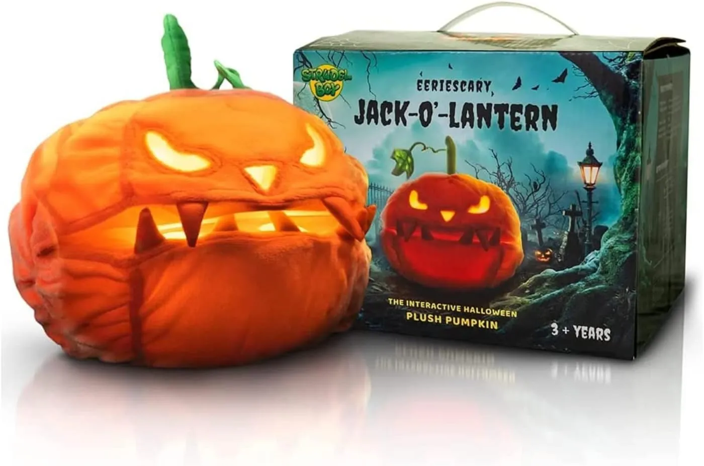 Eeriescary Jack-O-Lantern Talking Pumpkins Talking Halloween Animatronics Pumpkin Plush Toy Light-Up Halloween Decor | Halloween Talking Pumpkin