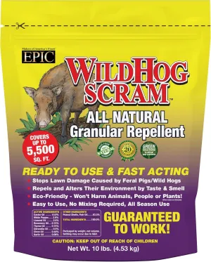 Epic Wild Hog Scram All Natural Granular Repellent - 10 lb. Bag