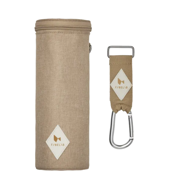 Fabelab - Insulated Eco Bottle Bag with Pram Strap, Caramel