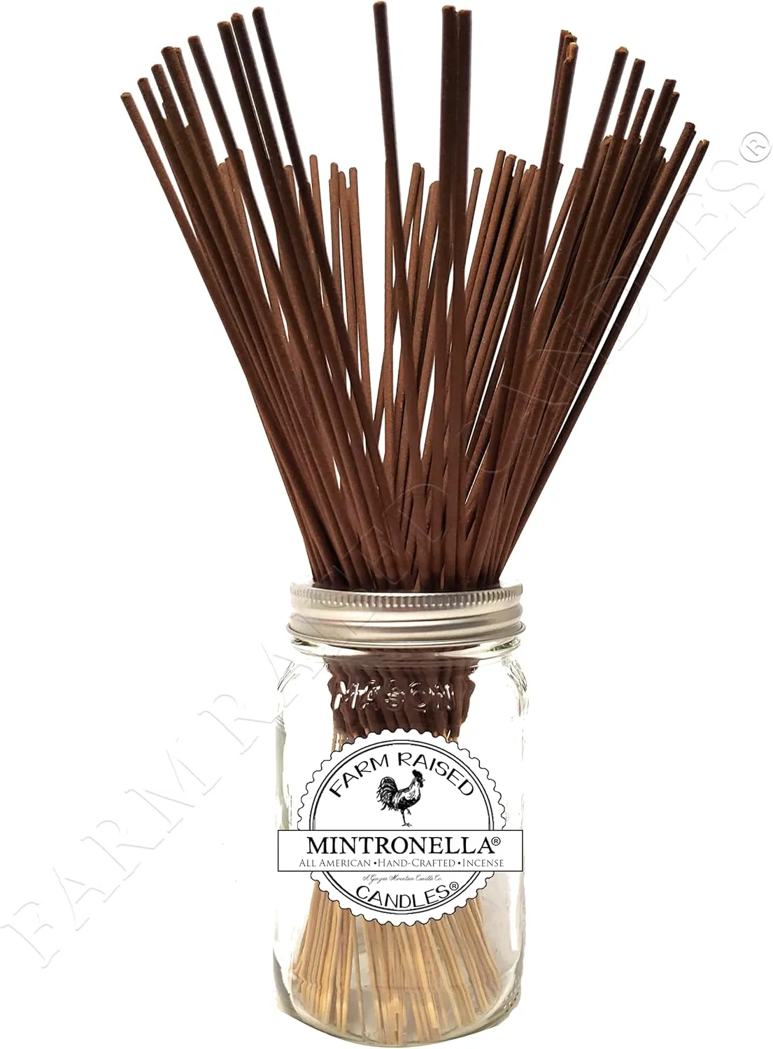 Farm Raised Candles USA Made - Bulk Pack Mosquito Repellent Incense 2 x 100 Plant Based Natural Mosquito Gnat's & No See um Outdoor Patio Sticks Mintronella
