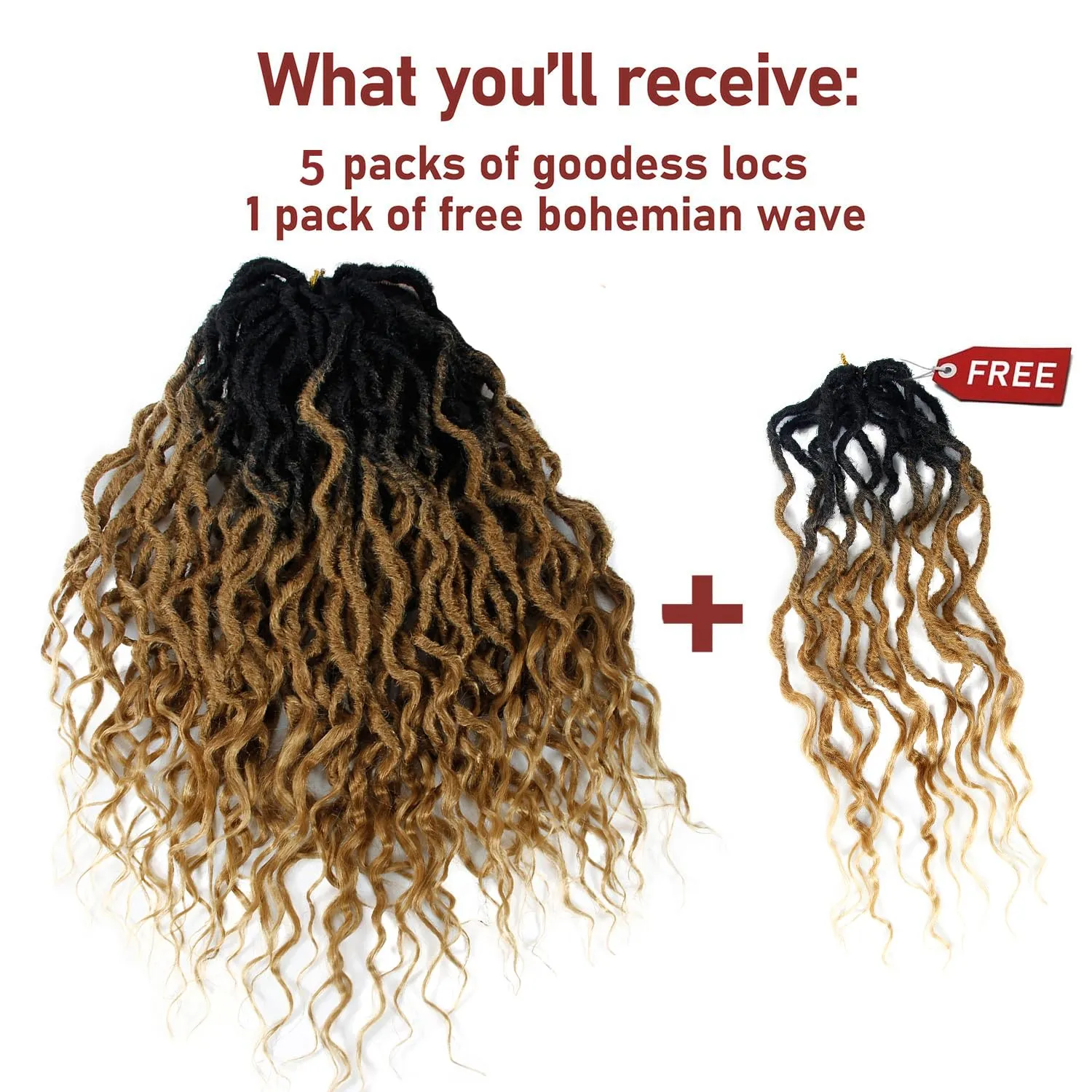 Faux Locs Crochet Braid Hair Bohemian Locs 24 Inches Synthetic Dreads Ombre Braiding Hair Afro Dreadlock 1B/27