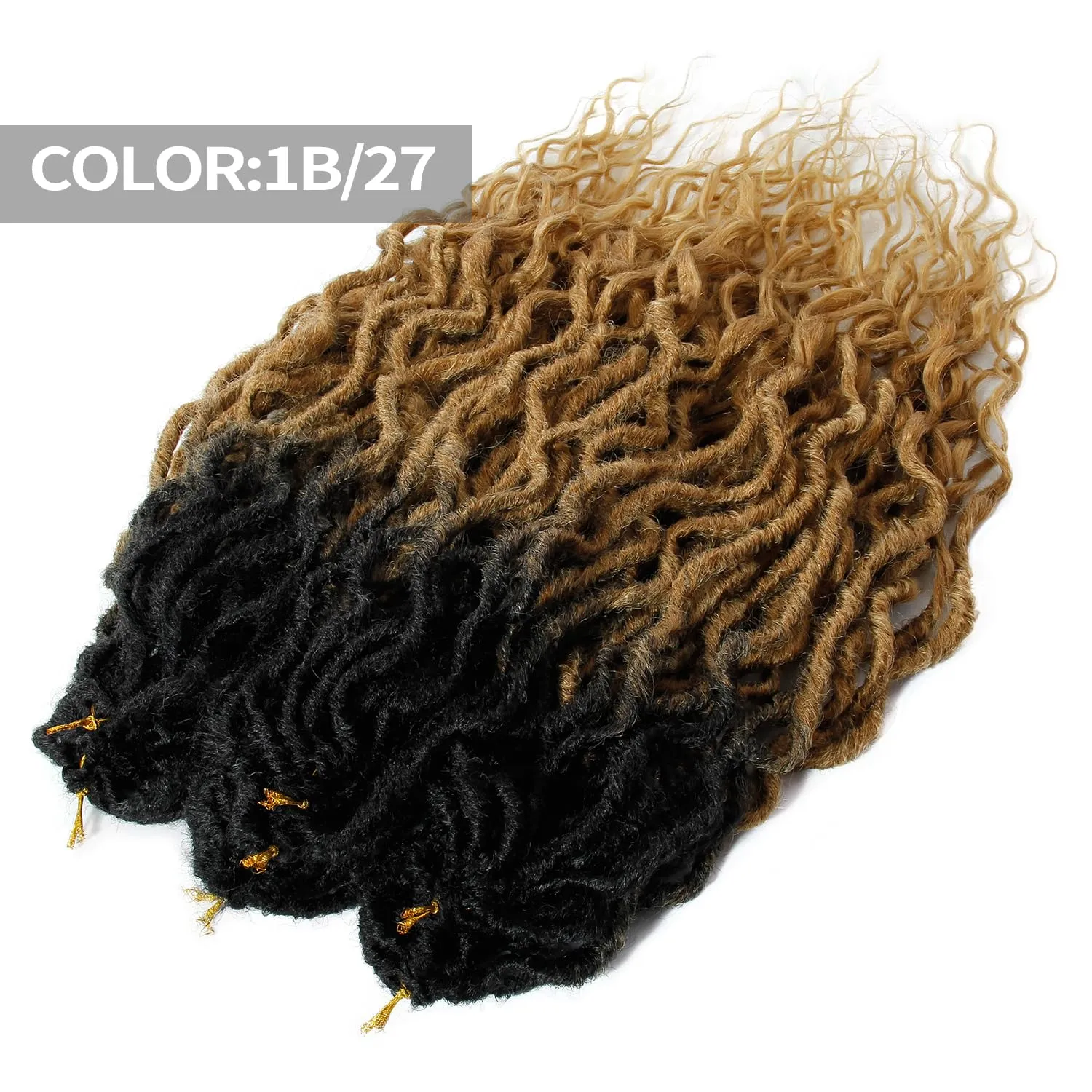 Faux Locs Crochet Braid Hair Bohemian Locs 24 Inches Synthetic Dreads Ombre Braiding Hair Afro Dreadlock 1B/27