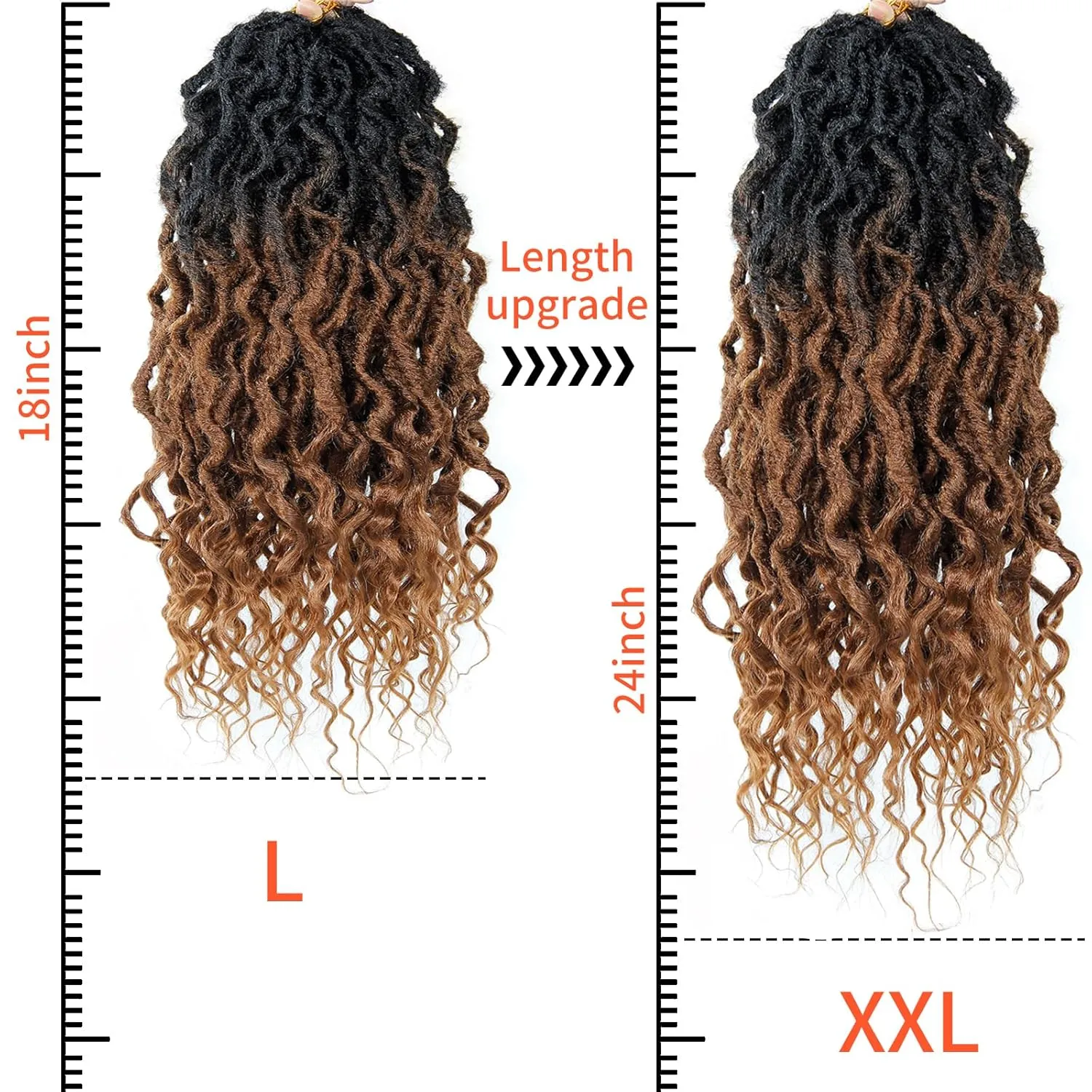 Faux Locs Crochet Hair For Women Soft Locs 18 Inch Goddess Crochet Hair Curly Ends Dreadlocks Boho Style Synthetic Braiding Hair Extensions