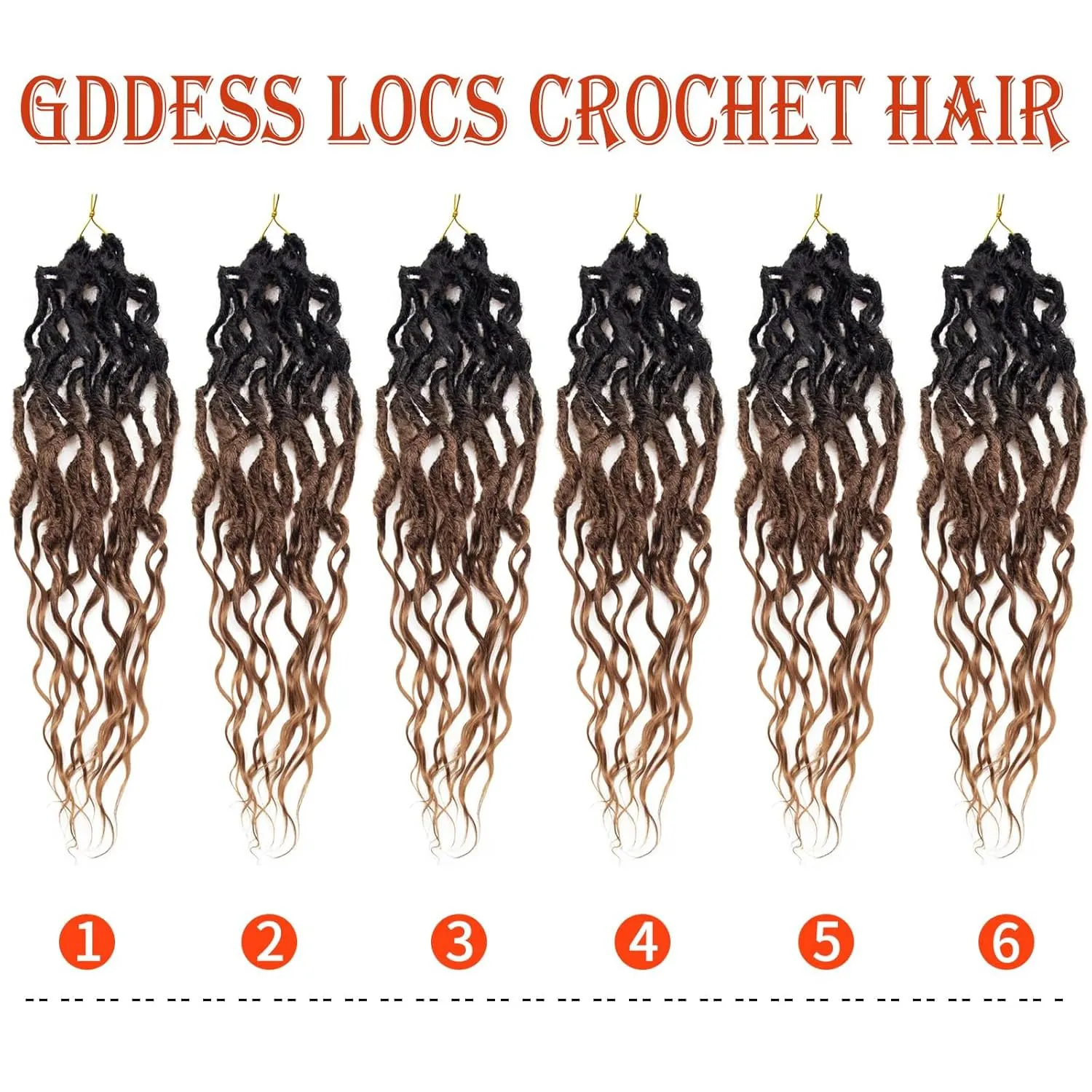 Faux Locs Crochet Hair For Women Soft Locs 18 Inch Goddess Crochet Hair Curly Ends Dreadlocks Boho Style Synthetic Braiding Hair Extensions