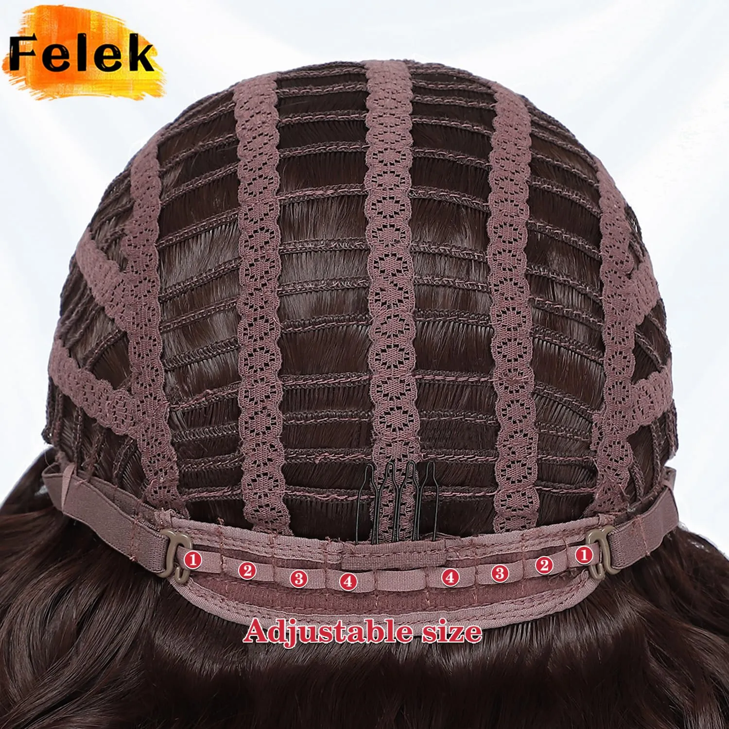 Felek Short Big Curly Wigs with Bangs for Black Women Black Mixed Burgundy Color Afro Loose Curly Wig Fluffy Synthetic Hair Afro Kinky Wigs for Women 250g (14 Inch, T1B-BUG)