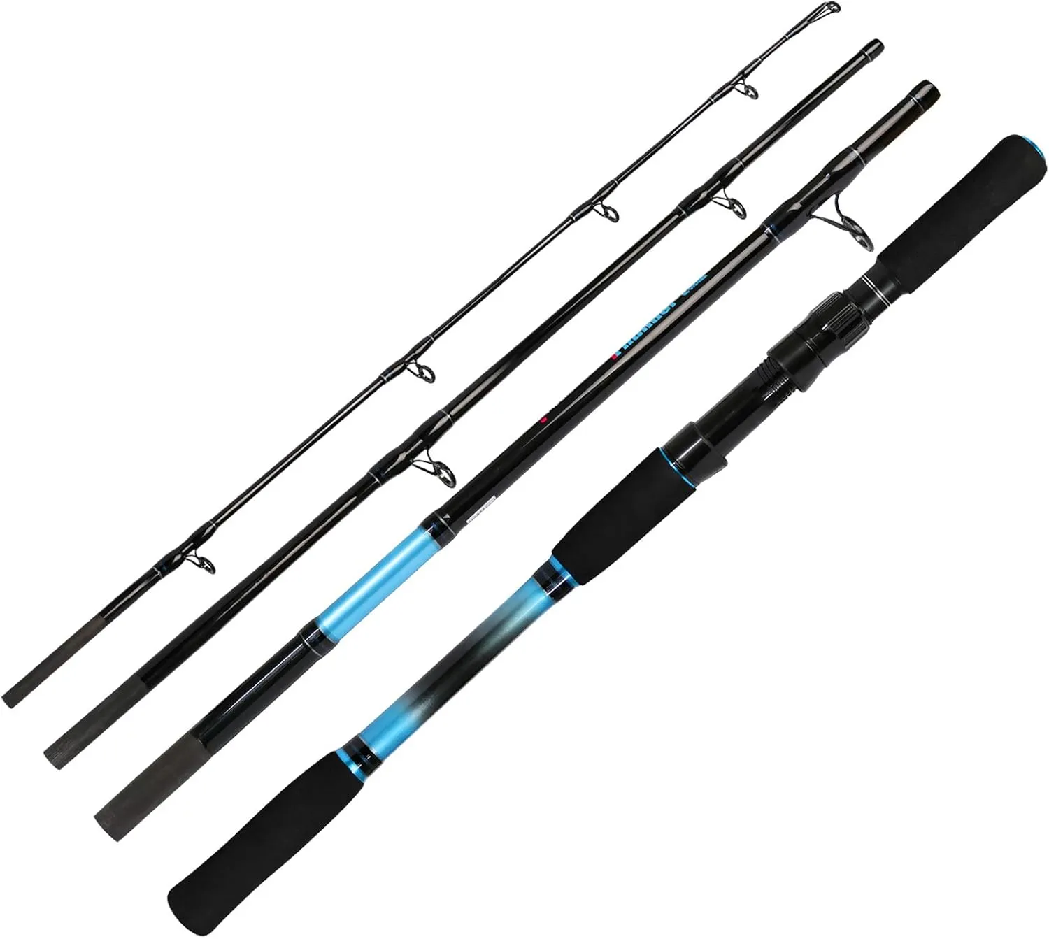 Fiblink 4-Piece 7-Feet Carbon Fiber Fishing Rod Spinning Travel Portable Rod Lightweight Sensitive Tournament Quality Fishing Pole for Fresh & Saltwater
