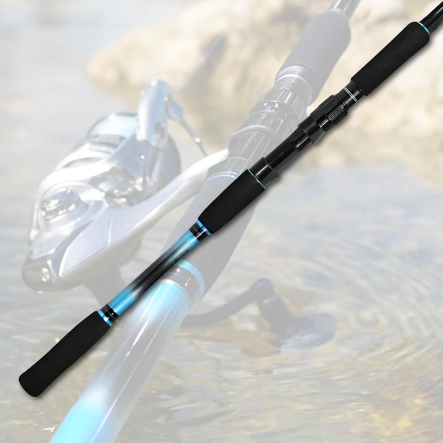 Fiblink 4-Piece 7-Feet Carbon Fiber Fishing Rod Spinning Travel Portable Rod Lightweight Sensitive Tournament Quality Fishing Pole for Fresh & Saltwater