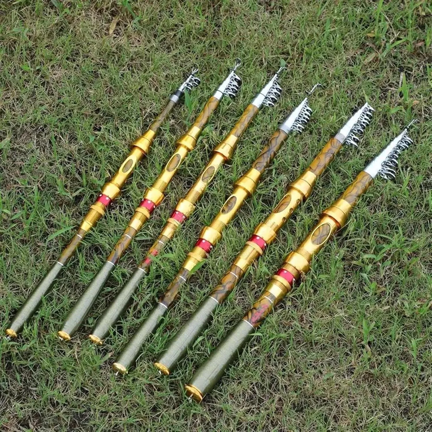 Fishing Rod 1.8-3.6M Telescopic Fishing Rod M Power Carbon Fiber Pole Travel Rod Carp Fishing Tackle Fishing Gifts(1.8m)