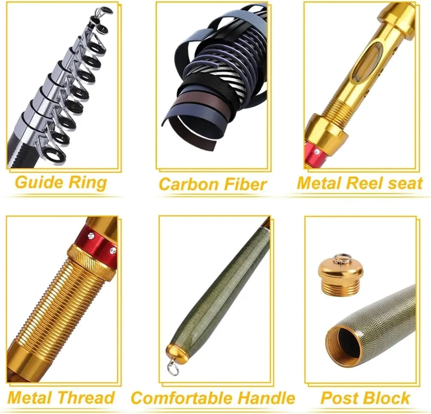 Fishing Rod 1.8-3.6M Telescopic Fishing Rod M Power Carbon Fiber Pole Travel Rod Carp Fishing Tackle Fishing Gifts(1.8m)