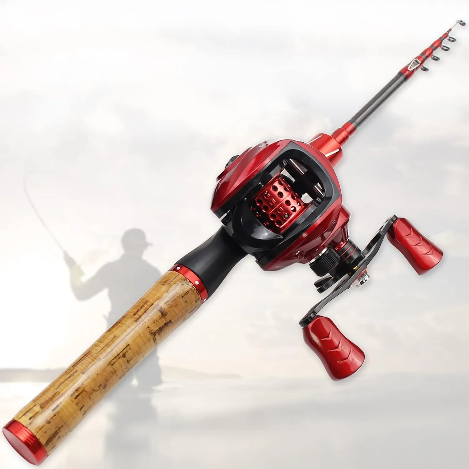 Fishing Rod Combos Fishing Rod, Casting Rod Reel Combos Ultra Light Slow Lure Weight 1-5g Suitable for Small Fish ultrashort Conveniently Carrying Fishing Gear Set