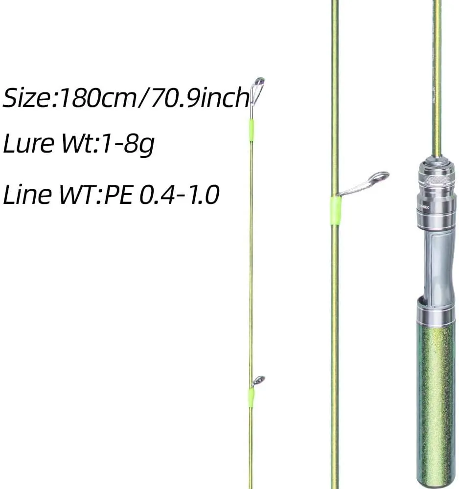 Fishing Rod UL Carbon Fiber Trout Ultralight Casting Fishing Pole for Saltwater & Freshwater Fishing