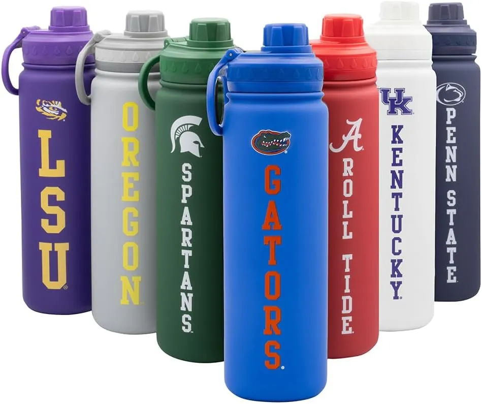 Florida Water Bottle - Blue Double Walled Stainless Steel 24 oz Keeps Drinks Cold or Hot