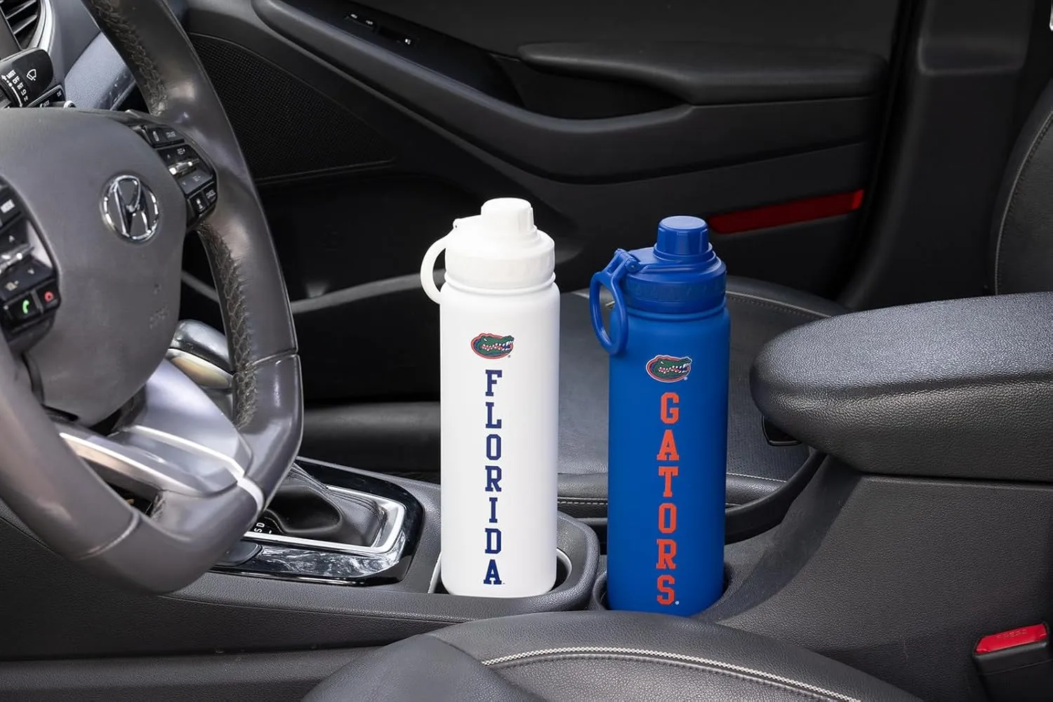 Florida Water Bottle - Blue Double Walled Stainless Steel 24 oz Keeps Drinks Cold or Hot