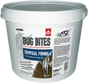 Fluval Bug Bites Tropical Fish Food, Large Granules for Medium to Large Sized Fish, 3.74 lb., A6597, Brown